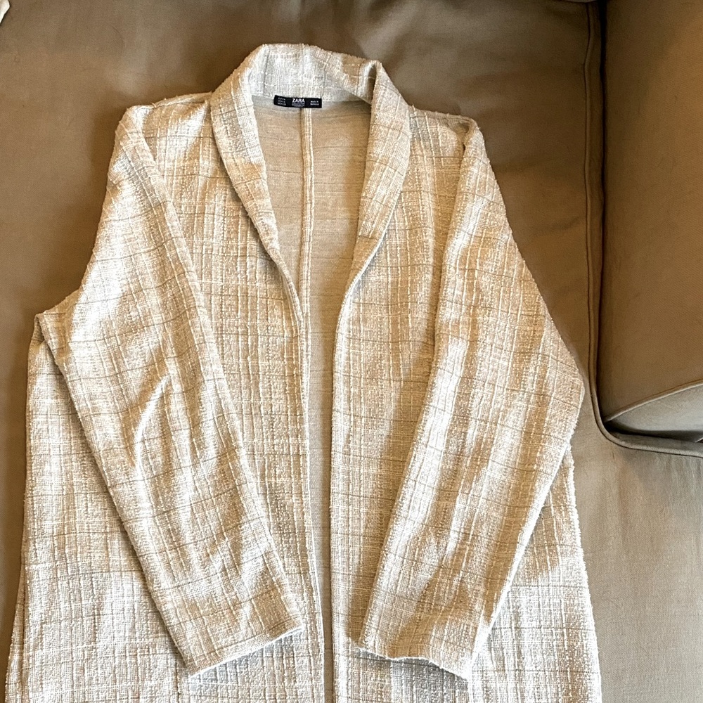 Zara Textured Sweater Jacket